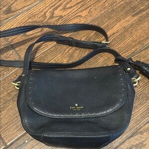 Kate Spade Black Crossbody Bag with Gold Hardware